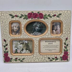 Vintage Multi-Photo Frame With Roses Shabby Chic Style by Anister Gifts